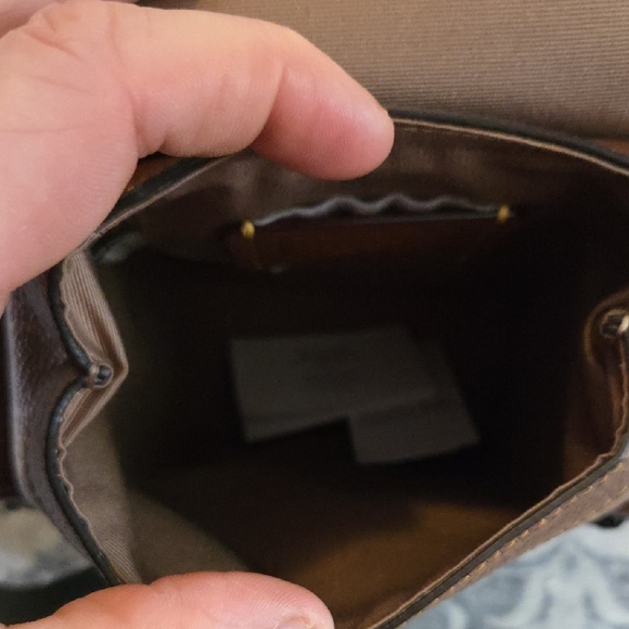 Coach Brown and Tan Shearling Crossbody Bag - Picture 5 of 16